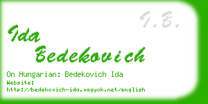 ida bedekovich business card